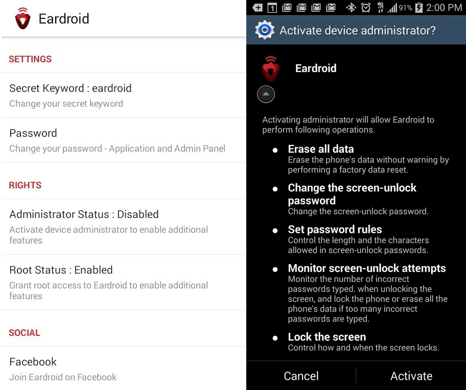 Melacak Ponsel Android yang Hilang Dengan Eardroid Baca! Eardroid Anti-Theft, Aplikasi Melacak Ponsel Android yang Hilang