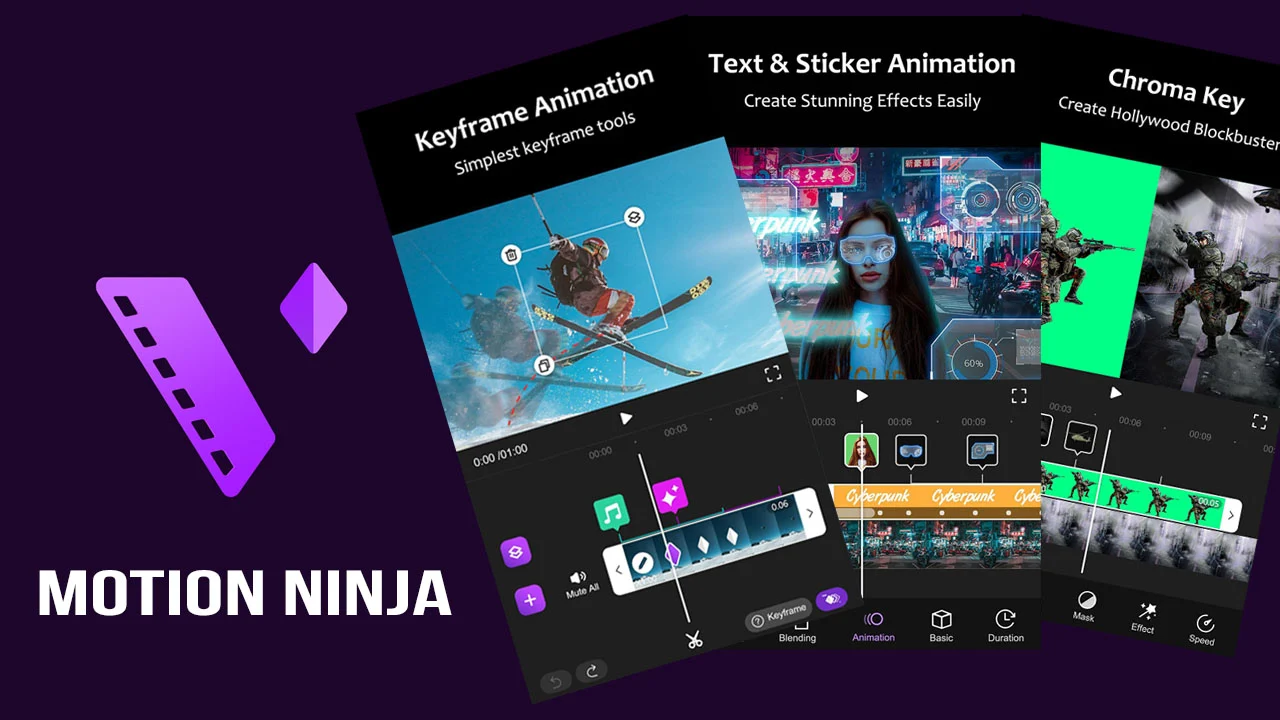 Download Motion Ninja Pro Video Editor  (Mod) Gratis Semua Fitur