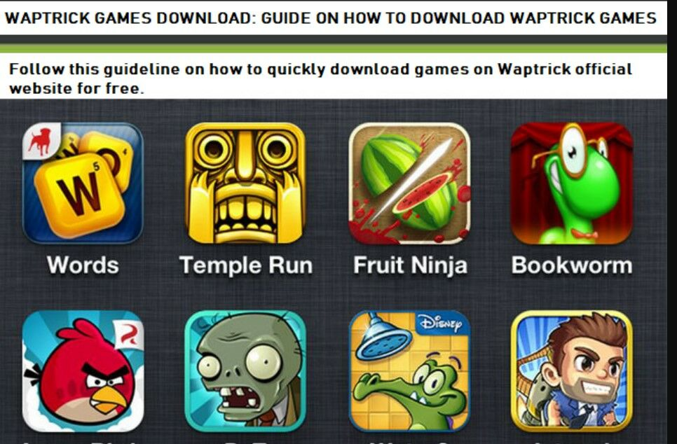 Waptrick Game Versi Lama Gratis Download