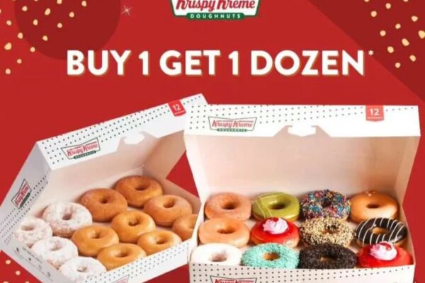 Promo Krispy Kreme 21-23 Agustus 2024 Beli 1 Gratis 1 Lusin Donut Rp 119.000