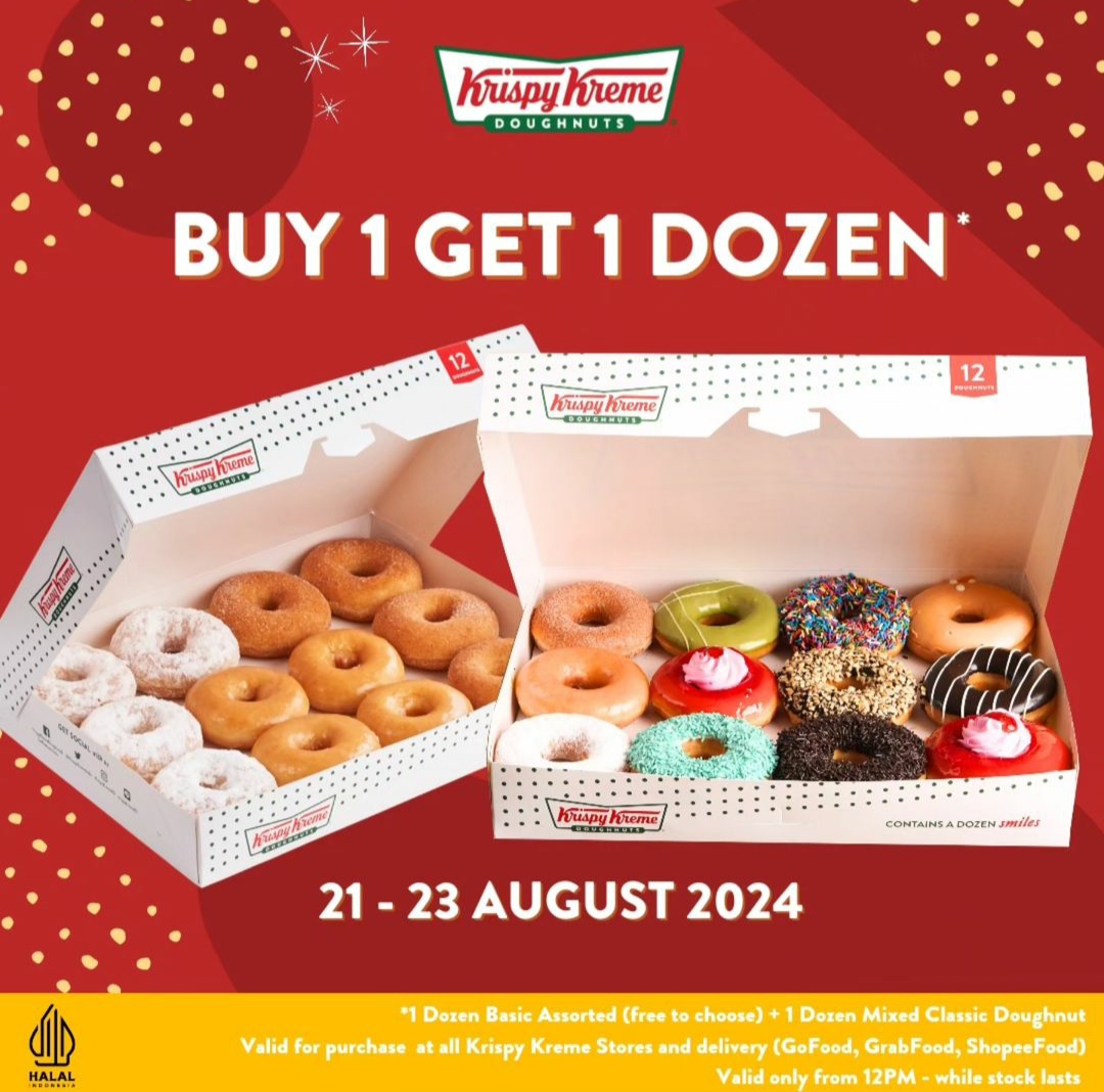 Promo Krispy Kreme Buy 1 Get 1 Dozen