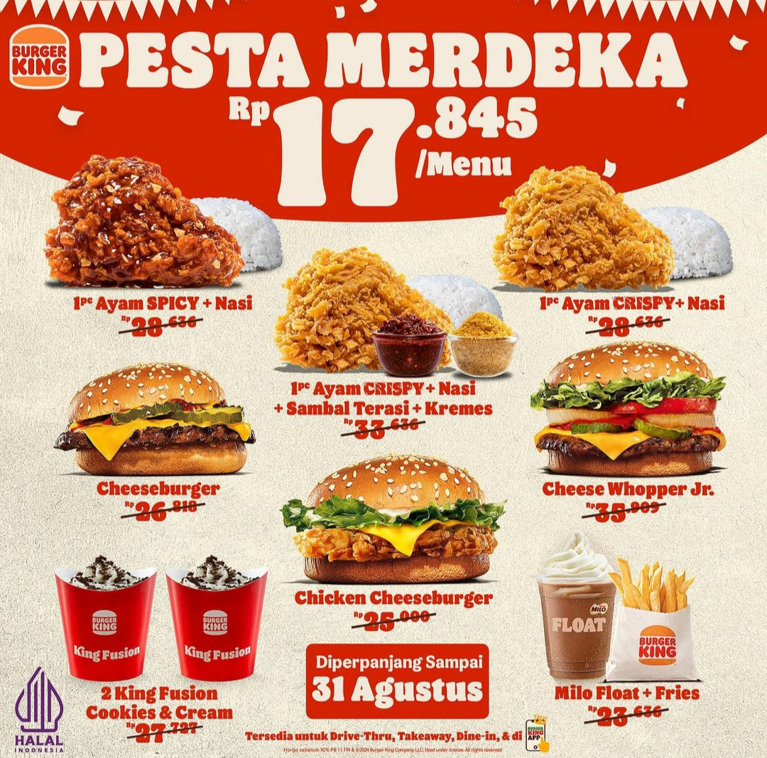 Burger King pesta merdeka