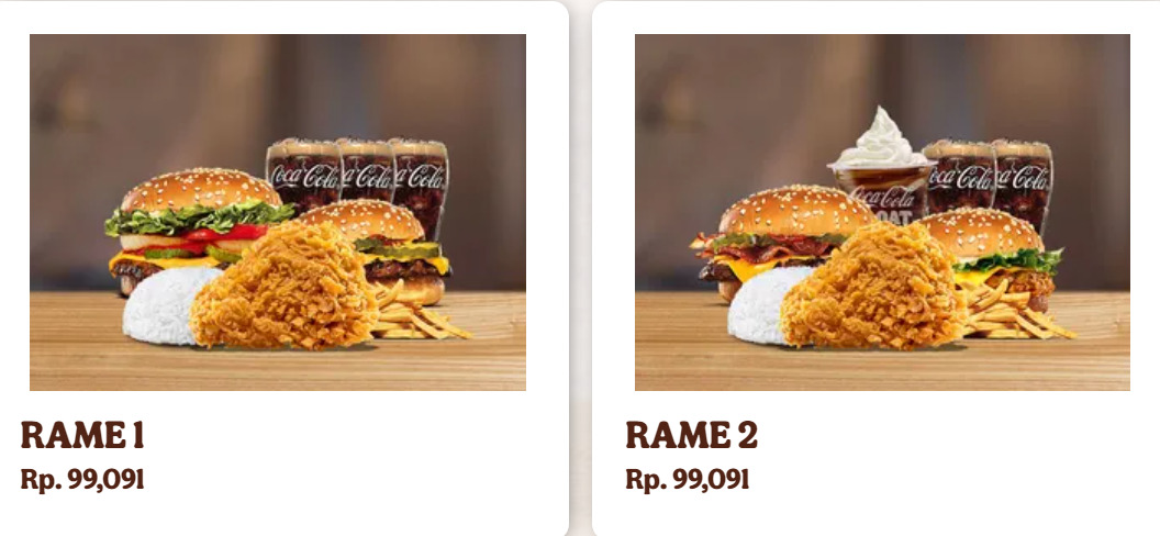 Burger King paket rame-rame