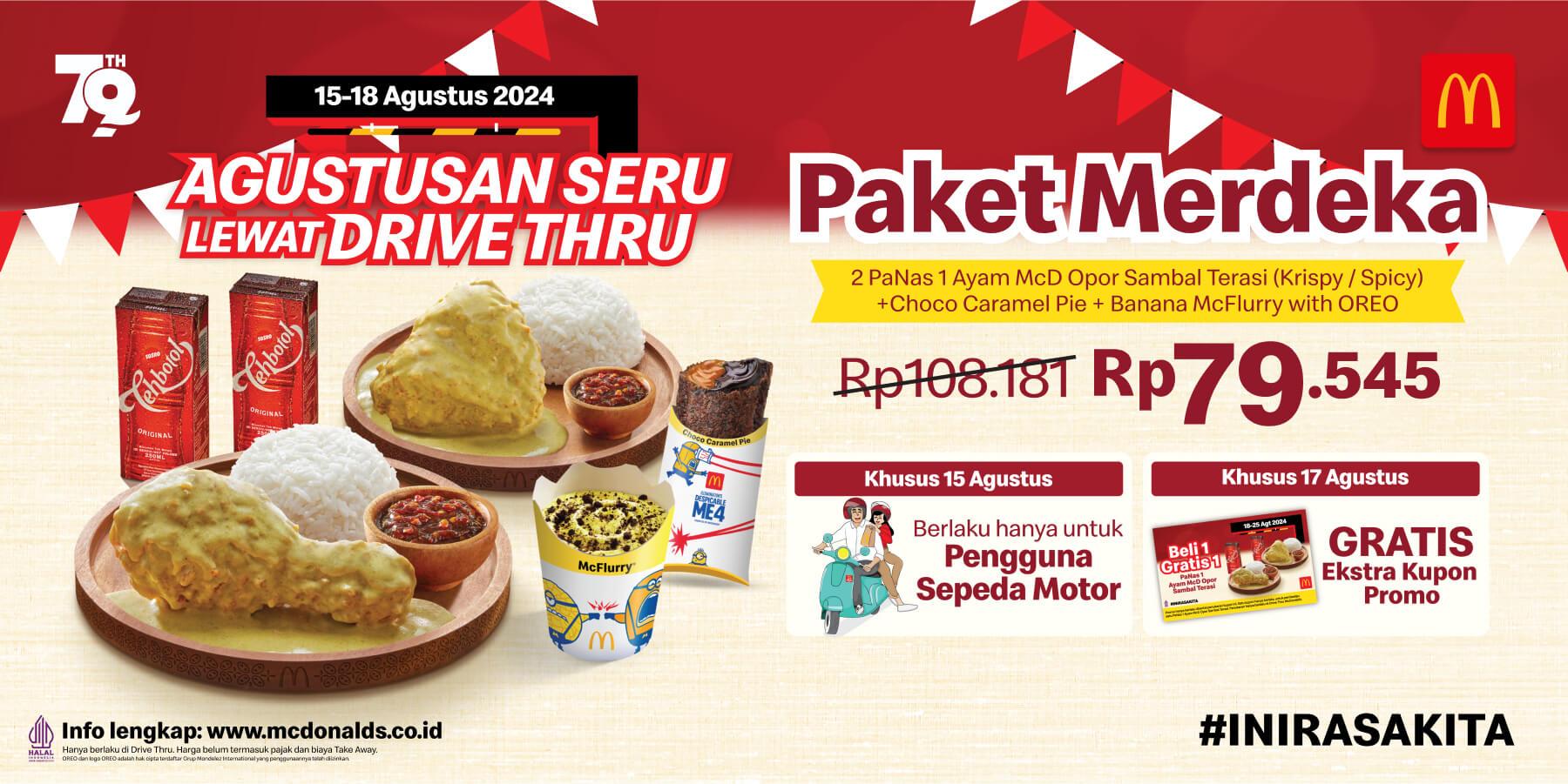 Promo McD Paket Merdeka 15-18 Agustus 2024