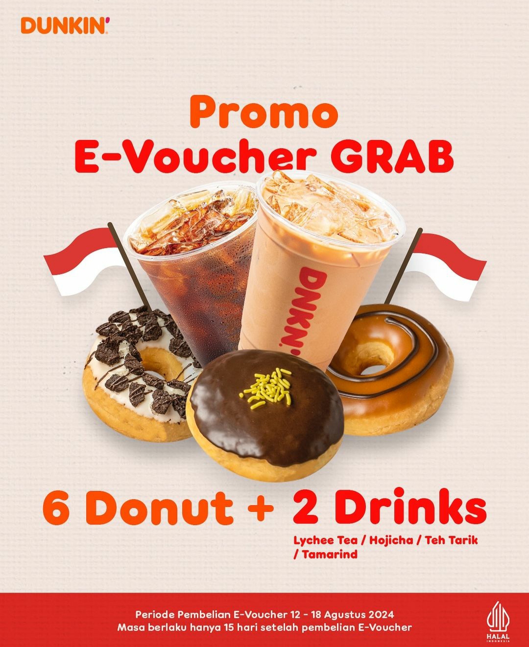 Promo Kemerdekaan Dunkin x Grab