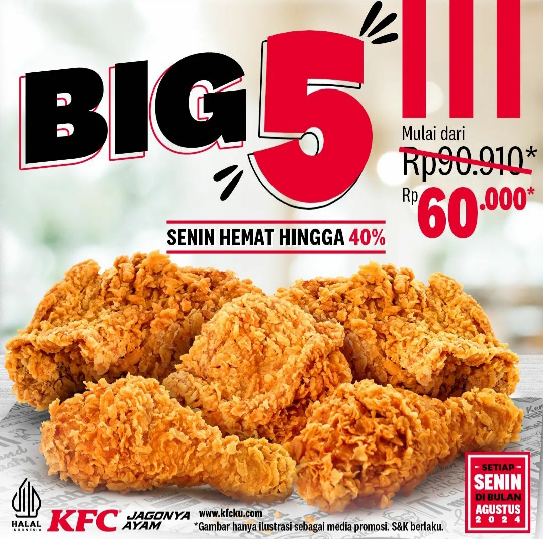 Promo KFC Kemerdekaan edisi Senin Agustus 2024