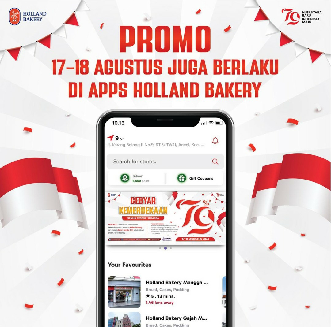 Promo holland bakery 17-18 Agustus 2024