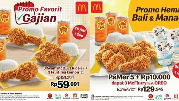 Promo McD 26 Agustus-1 September 2024, Paket Favorit-Paket Hemat di Seluruh Indonesia