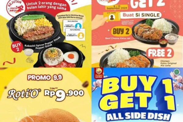 Promo 9.9 Edisi 9-13 September 2024, Buy 2 Get 2 di Pepper Lunch, Kimukatsu & RotiO