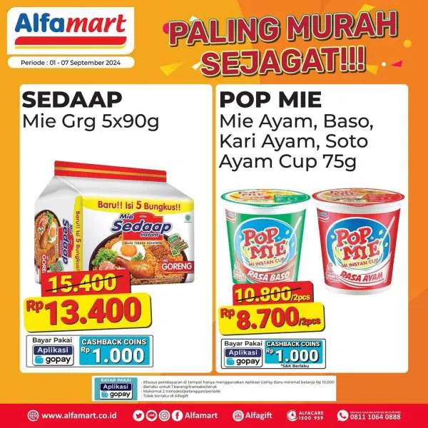 Promo Alfamart Paling Murah Sejagat Periode 1-7 September 2024