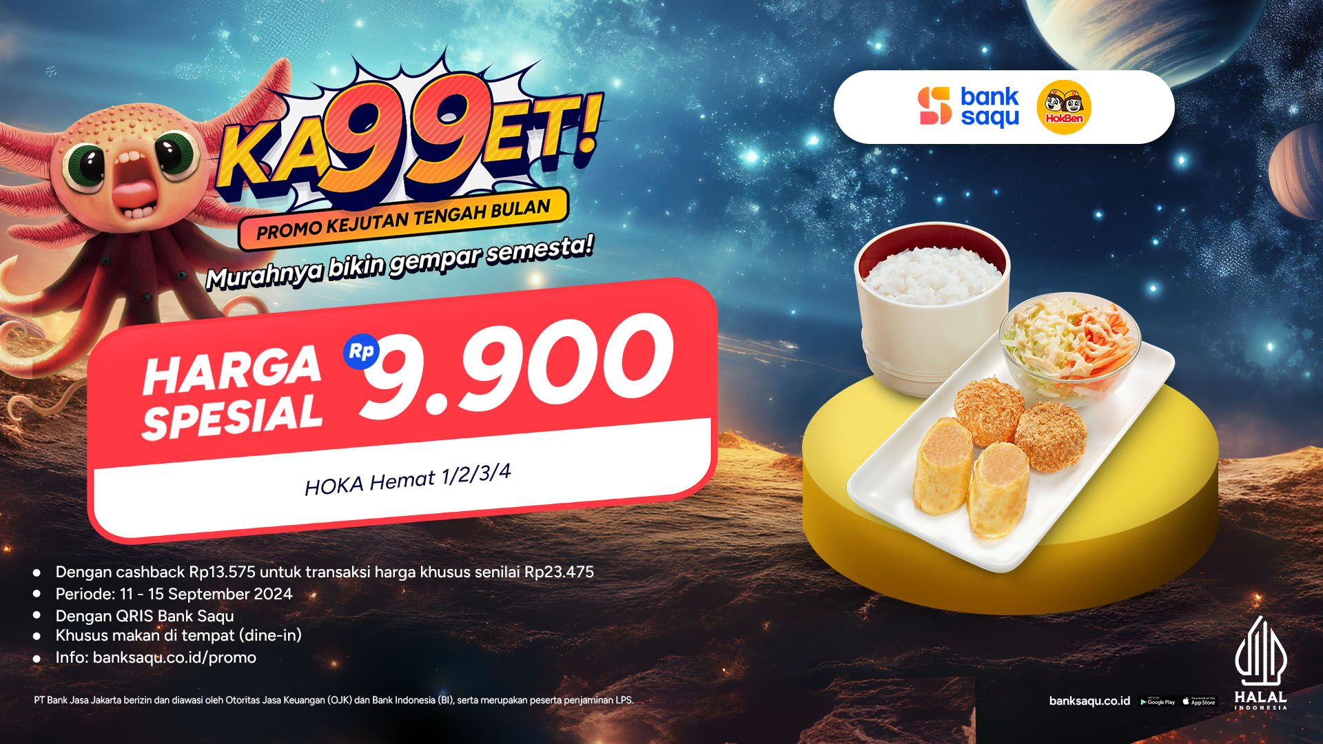 Promo Hokben Ka99et Rp 9.900 edisi Tengah Bulan 11-15 September 2024 