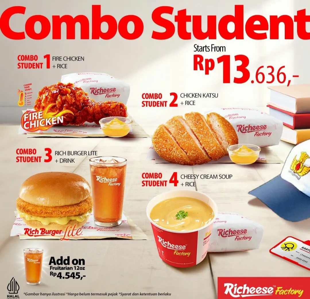 Promo Richeese Factory Combo Student