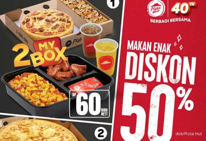 Promo Pizza Hut 7 Oktober – 3 November 2024, Diskon 50% Senin sampai Minggu