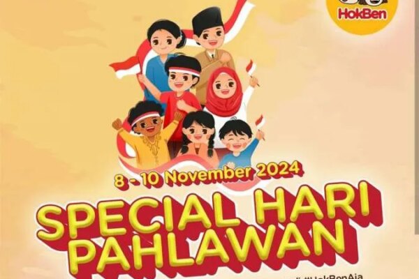 2 Promo Hokben Hari Pahlawan 8-10 November 2024, Serba Diskon Rp 36.364