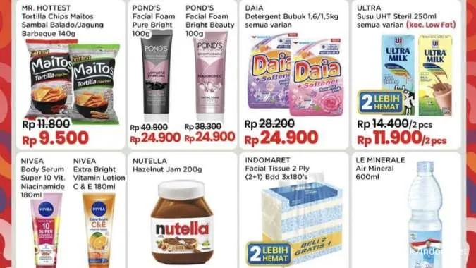 Promo JSM Indomaret Periode 8-10 November 2024, Selai Nutella Diskon Rp 12.000