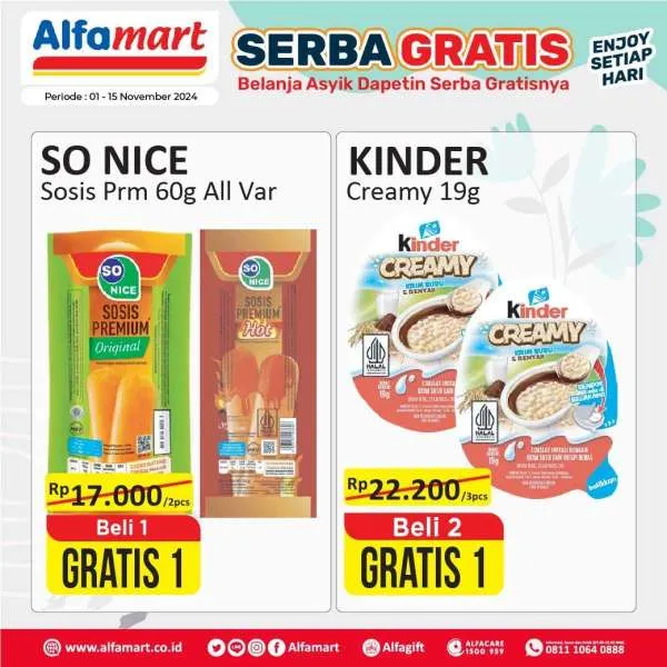 Promo Alfamart Serba Gratis Periode 1-15 November 2024