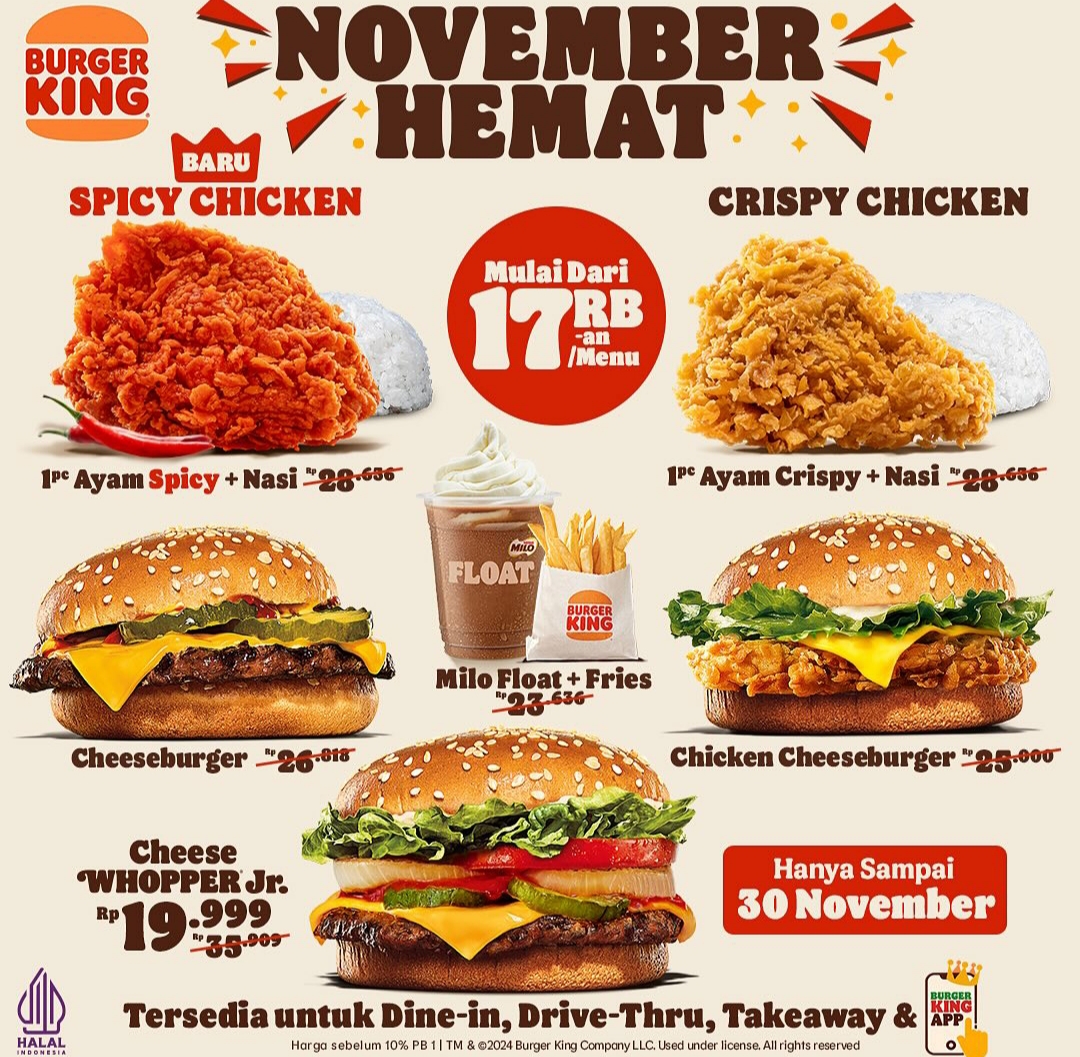 Promo burger king November 2024