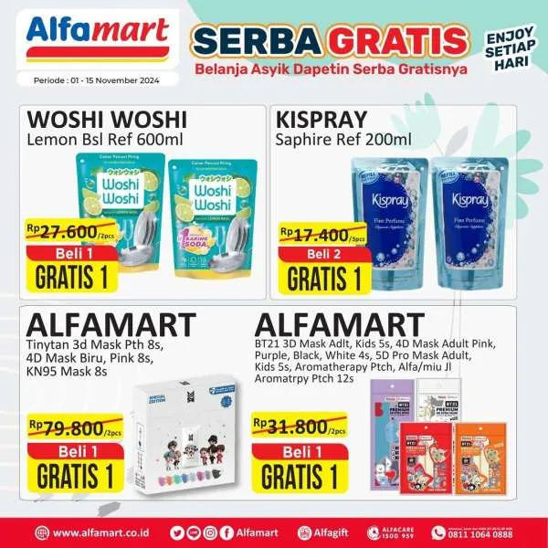 Promo Alfamart Serba Gratis Periode 1-15 November 2024