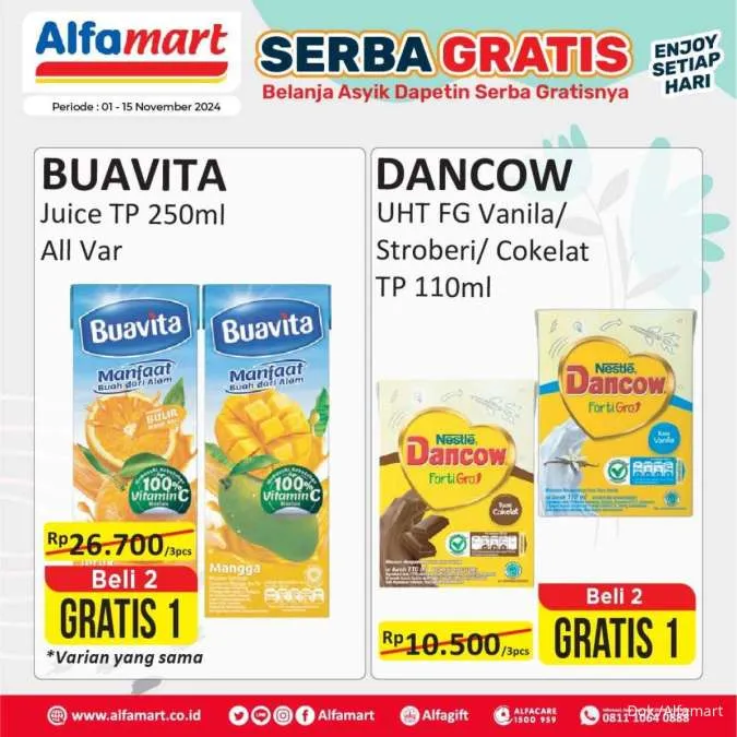 Promo Alfamart Serba Gratis Periode 1-15 November 2024